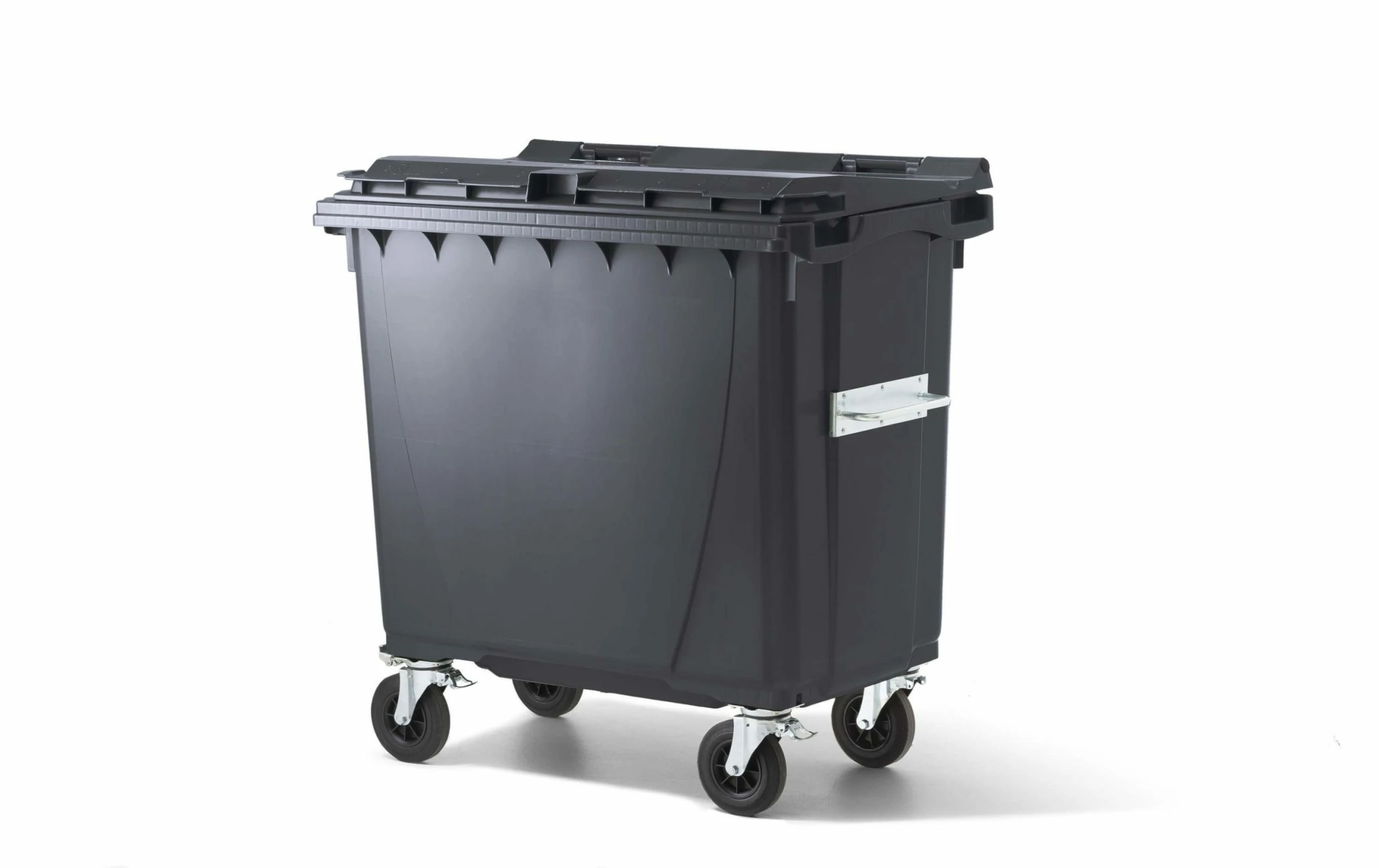 Verwo Conteneur En Plastique Avec Couvercle 770 L, Anthracite - Conteneur à Déchets 1 Verwo Conteneur En Plastique Avec Couvercle 770 L, Anthracite - Conteneur à Déchets