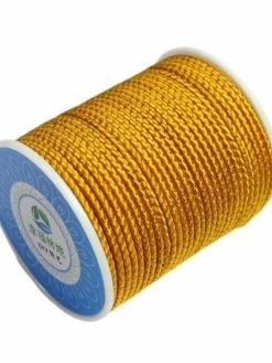 Czech Beads Exclusive 4m De 4,4 Mètres De L'Or Soutache En Nylon Tressé De Corde, Épaisseur Décor De Garniture, Emballage