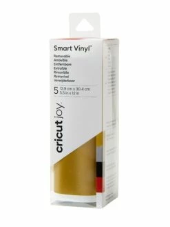 5 Feuilles De Vinyle Amovible Cricut Doré, Noir, Rouge Et Blanc - 30,4 X 13,9 Cm