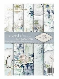 5 Papiers Scrapbooking 21 X 29.7 Cm ITD Collection THE WORLD OF ICE POCELAIN