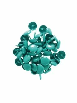 50 Brads / Attaches Parisiennes Turquoise - 8 Mm - Kesi'Art