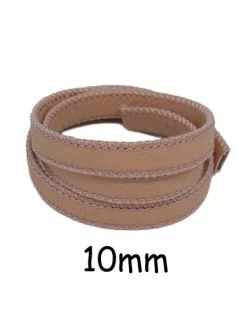 La Cuisine Des Perles 50cm Lanière Simili Cuir Rose Pâle Avec Couture 10mm - Cuir Synthétique