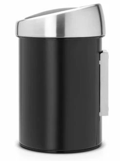 Brabantia Poubelle Touch Boîte à Boutons 3 L, Noir - Poubelle Tactile -V-Zug shop 518176 3 5