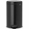 Brabantia Poubelle à Pédale NewIcon 12 L, Noir Mat - Poubelle à Pédale