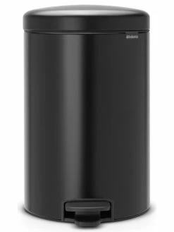 Brabantia Poubelle à Pédale NewIcon 20 L, Noir Mat - Poubelle à Pédale