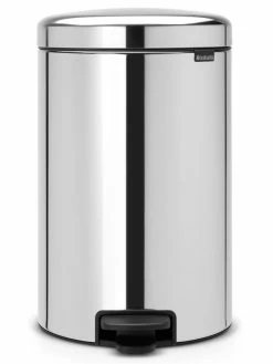 Brabantia Poubelle à Pédale NewIcon 20 L, Acier Brillant - Poubelle à Pédale
