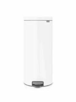Brabantia Poubelle à Pédale NewIcon 30 L, Blanc - Poubelle à Pédale