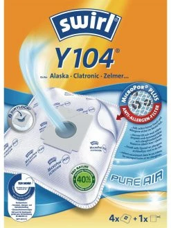 Swirl Sac Filtrant Pour Aspirateur Y 104 4 Pièce/s - Sac à Poussière
