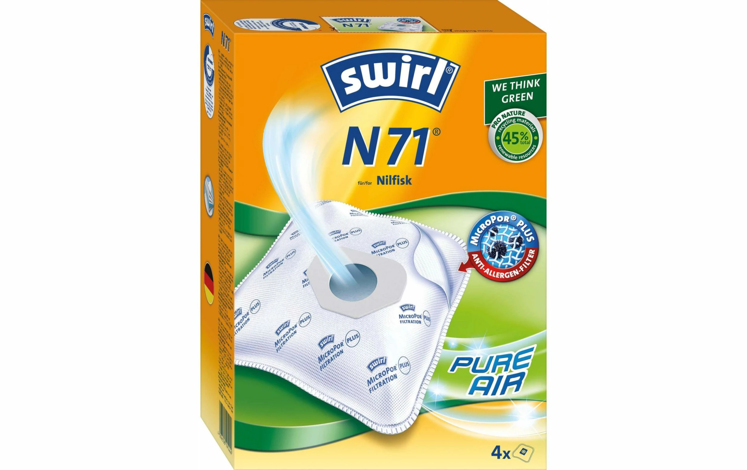 Swirl Sac Filtrant Pour Aspirateur N 71 4 Pièce/s - Sac à Poussière 1 Swirl Sac Filtrant Pour Aspirateur N 71 4 Pièce/s - Sac à Poussière