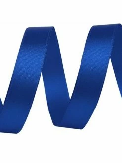 Czech Beads Exclusive 5m 40 Bleu Saphir Satin Ruban Paquets Par 5 M De Largeur 12mm, Frontière De Bricolage, Accessoires D