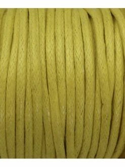 La Cuisine Des Perles 5m Cordon Coton Ciré 2mm Couleur Jaune