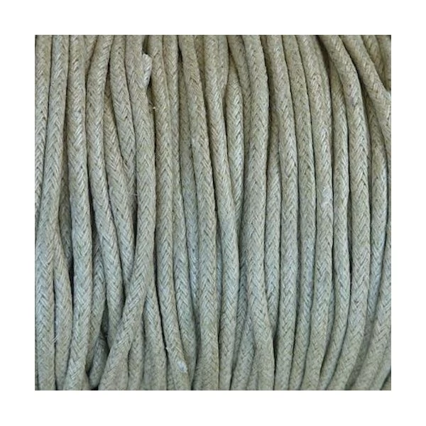 La Cuisine Des Perles 5m Cordon Coton Ciré 2mm Kaki Clair, Beige Vert 1 La Cuisine Des Perles 5m Cordon Coton Ciré 2mm Kaki Clair, Beige Vert