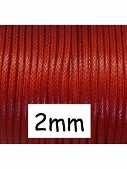 La Cuisine Des Perles 5m Cordon Polyester Enduit 2mm Souple Imitation Cuir Rouge