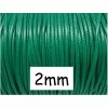 La Cuisine Des Perles 5m Cordon Polyester Enduit 2mm Souple Imitation Cuir Vert Herbe Coton Ciré