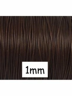 La Cuisine Des Perles 5m De Cordon Polyester Enduit 1mm Souple Marron Brillant