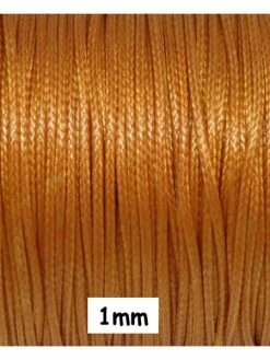 La Cuisine Des Perles 5m De Cordon Polyester Enduit 1mm Souple Orange Rouille Style Coton Ciré Brillant