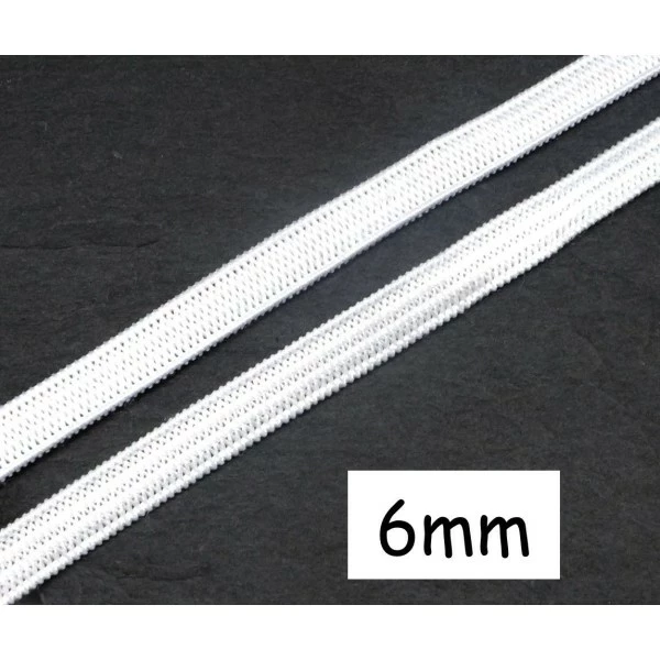 La Cuisine Des Perles 5m Elastique Plat Blanc 6mm Souple - Tresse Élastique 6mm - Ruban Élastique Blanc 2 La Cuisine Des Perles 5m Elastique Plat Blanc 6mm Souple - Tresse Élastique 6mm - Ruban Élastique Blanc – Image 2