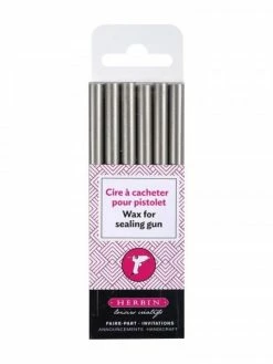6 Bâtons De Cire à Cacheter Pour Pistolet à Cire - Argent - Herbin