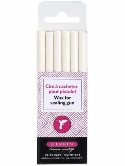 6 Bâtons De Cire à Cacheter Pour Pistolet à Cire - Blanc - Herbin