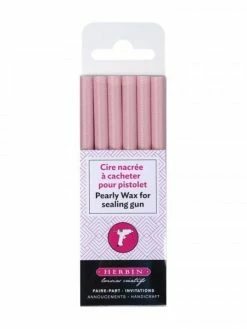 6 Bâtons De Cire à Cacheter Pour Pistolet à Cire - Rose Pâle - Herbin