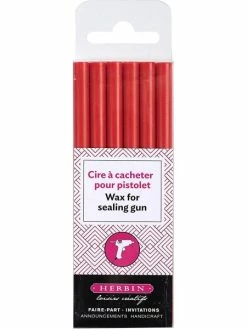 6 Bâtons De Cire à Cacheter Pour Pistolet à Cire - Rouge - Herbin