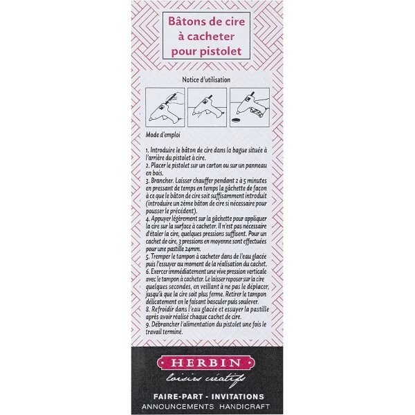 6 Bâtons De Cire à Cacheter Pour Pistolet à Cire - Vert Menthe - Herbin 4 6 Bâtons De Cire à Cacheter Pour Pistolet à Cire - Vert Menthe - Herbin – Image 4