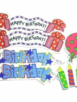 6 Découpes Happy Birthday My Mind's Eye Scrapbooking