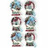 Graine Créative 6 Stickers 3D De Noël - Boules De Neige 5 Cm
