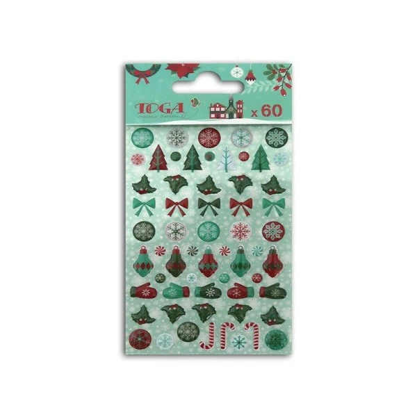 Draeger By Toga 60 Stickers Epoxy Pour Scrapbooking - Joyeux Noël 2 Draeger By Toga 60 Stickers Epoxy Pour Scrapbooking - Joyeux Noël – Image 2