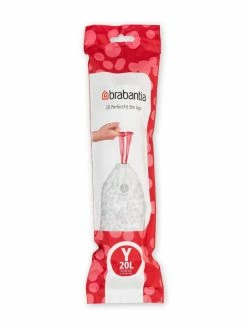Brabantia Sac à Ordures Ménagères PerfectFit Y 20 L, 20 Pièce/s - Sacs Poubelle