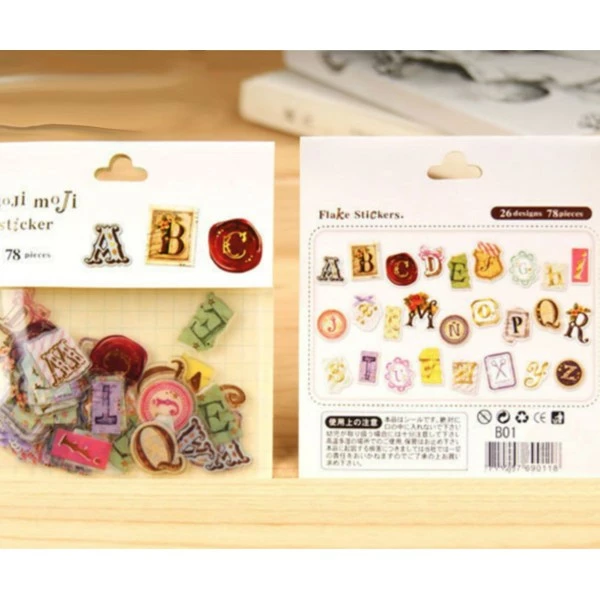 Czech Beads Exclusive 78pcs Ensemble Vintage Lettres De L'Alphabet Message Du Papier Transparent Autocollant De L'Artisana 2 Czech Beads Exclusive 78pcs Ensemble Vintage Lettres De L'Alphabet Message Du Papier Transparent Autocollant De L'Artisana – Image 2