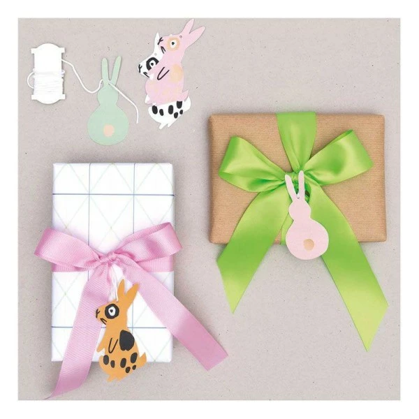 Rico Design 8 Étiquettes Pendentifs - Lapins 3 Rico Design 8 Étiquettes Pendentifs - Lapins – Image 3