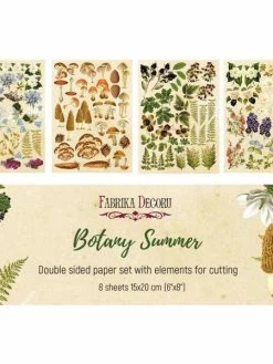 8 Papiers Motifs à Découper Scrapbooking FABRIkA DECORU BOTANY SUMMER 001