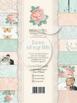 8 Papiers Scrapbooking 30 X 30 Cm LemonCraft LOVE OF MY LIFE