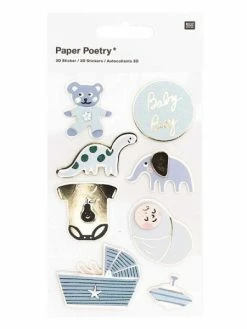 Rico Design 8 Stickers 3D - Bébé Garçon