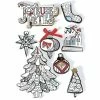 Graine Créative 8 Stickers 3D De Noël - Hiver Blanc 8 Cm