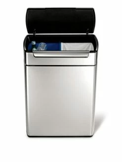 Simplehuman Bacs De Recyclage CW2018 48 Litres, Argent - Bac à Compost