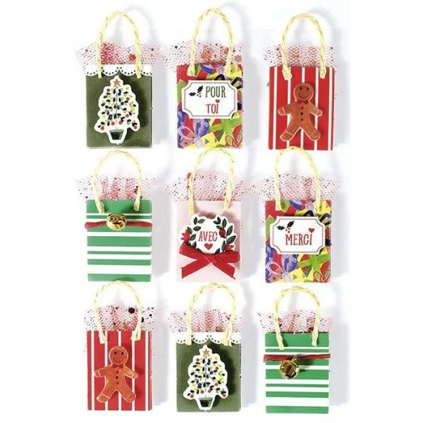 Graine Créative 9 Stickers 3D De Noël - Sac Cadeau 5 Cm 1 Graine Créative 9 Stickers 3D De Noël - Sac Cadeau 5 Cm