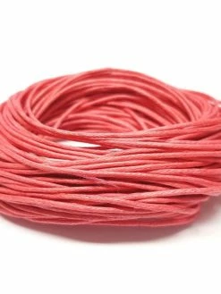 Présentoirs Pour Bijoux Accessoires Création Fil Coton Ciré 1 Mm (10 Mètres) Corail