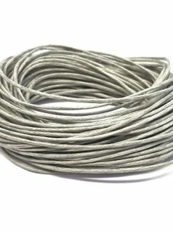 Présentoirs Pour Bijoux Accessoires Création Fil Coton Ciré 1 Mm (10 Mètres) Gris Clair