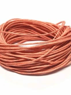 Présentoirs Pour Bijoux Accessoires Création Fil Coton Ciré 1 Mm (10 Mètres) Saumon