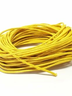 Présentoirs Pour Bijoux Accessoires Création Fil Coton Ciré 1,5 Mm (10 Mètres) Jaune