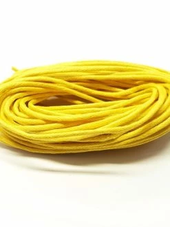 Présentoirs Pour Bijoux Accessoires Création Fil Coton Ciré 2 Mm (10 Mètres) Jaune