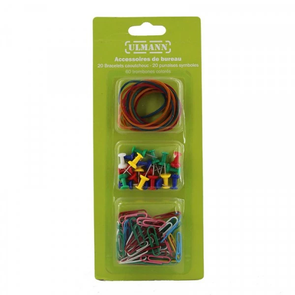 Accessoires De Bureau - Elastiques - Punaises - Trombones - Ulmann 1 Accessoires De Bureau - Elastiques - Punaises - Trombones - Ulmann