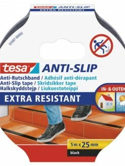 Adhésif De Sol Antidérapant Tesa Escaliers Et Marches Noir 5m X 25mm