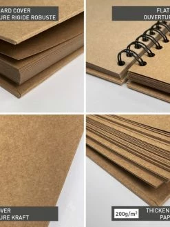 CLAIREFONTAINE Album à Personnaliser - Marron Kraft - 21 X 16 Cm -V-Zug shop album a personnaliser marron kraft 21 x 16 cm p 4