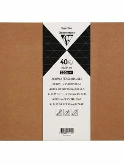 CLAIREFONTAINE Album à Personnaliser - Marron Kraft - 24 X 32 Cm