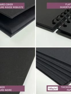 CLAIREFONTAINE Album à Personnaliser - Noir - 21 X 16 Cm -V-Zug shop album a personnaliser noir 21 x 16 cm p 3