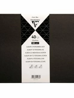 CLAIREFONTAINE Album à Personnaliser - Noir - 24 X 32 Cm