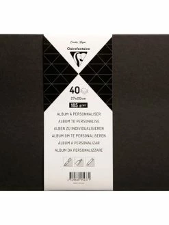 CLAIREFONTAINE Album à Personnaliser - Noir - 27 X 20 Cm